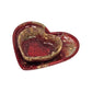 Red and Gold Glitter Resin Heart Tray 2-Piece Set