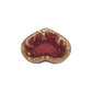Red and Gold Glitter Resin Heart Tray 2-Piece Set
