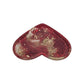 Red and Gold Glitter Resin Heart Tray 2-Piece Set