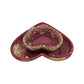 Red and Gold Glitter Resin Heart Tray 2-Piece Set