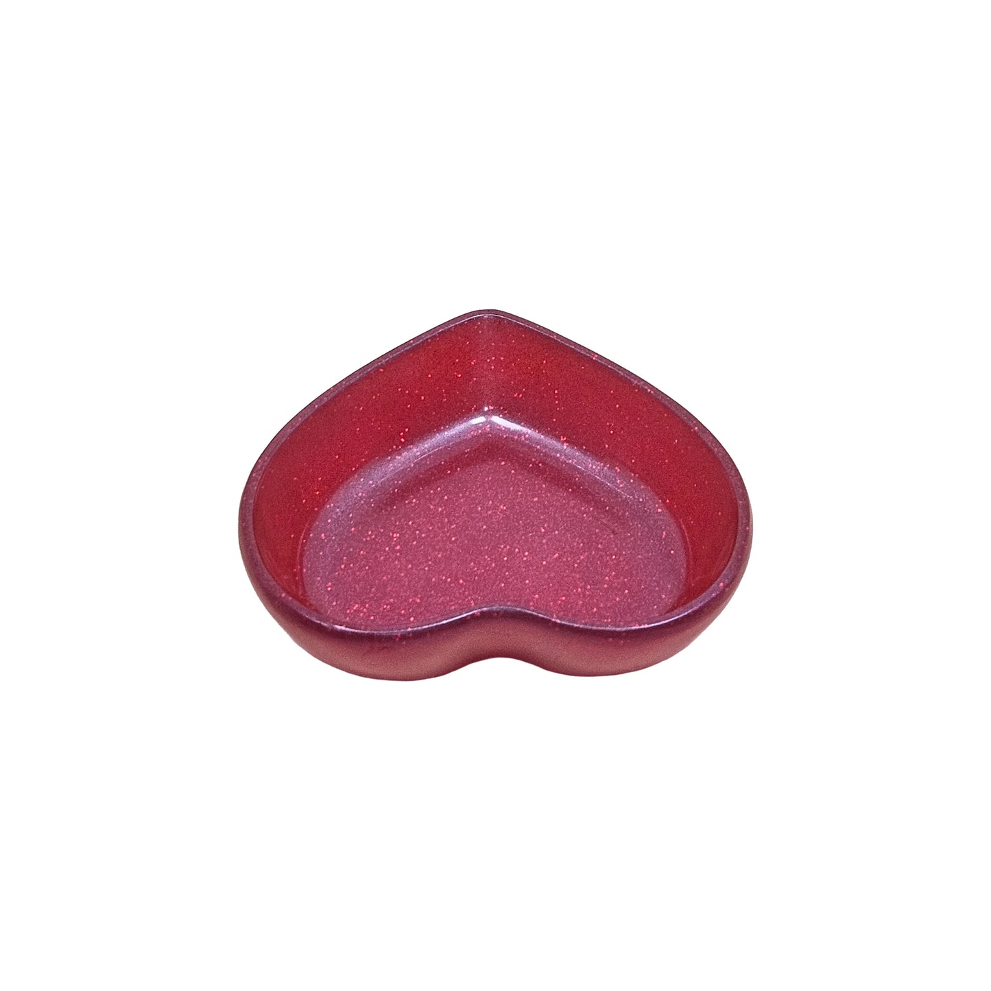 Sparkly Red Glitter Resin Mini Heart Tray
