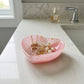 Rose Gold Pink Glitter & Gold Leaf Resin Mini Heart Tray