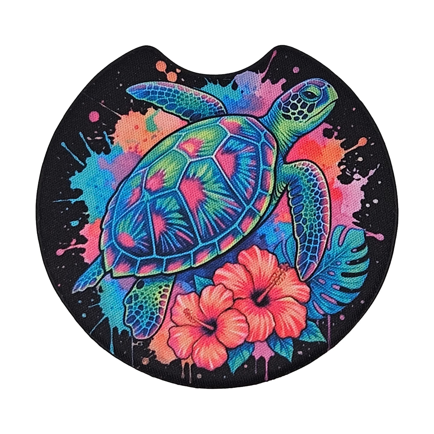 Sea Turtle Neoprene 2 Pack Car Coaster Set
