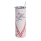 She Is Strong Pink Marble Holographic 20oz Skinny Tumbler