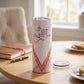 She Is Strong Pink Marble Holographic 20oz Skinny Tumbler