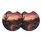 Southwest Desert Cactus 2-Pack Neoprene Car Coaster Set