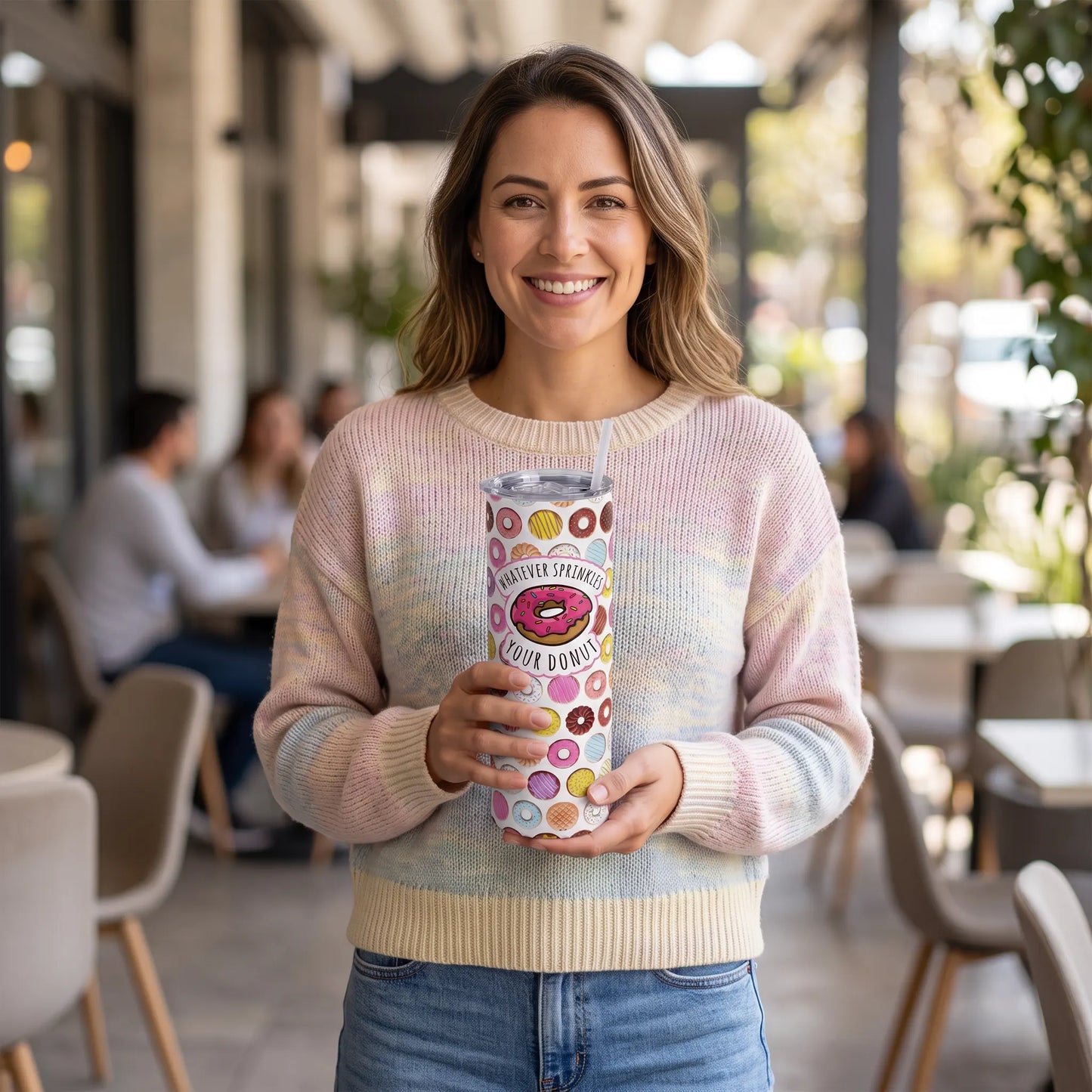 Whatever Sprinkles Your Donut 20oz Skinny Tumbler