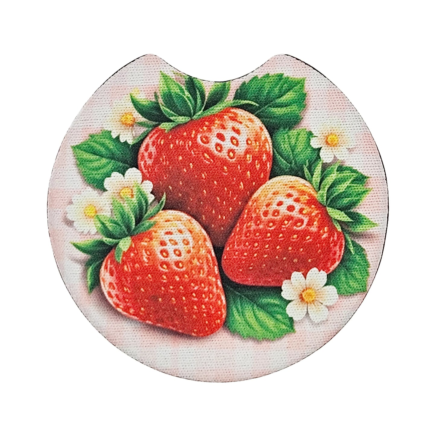 Strawberries 2 Pack Neoprene Car Coaster Set