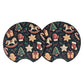 Christmas Sugar Cookies 2-Pack Neoprene Car Coaster Set