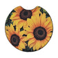 Vibrant Sunflower 2 Pack Neoprene Car Coaster Set