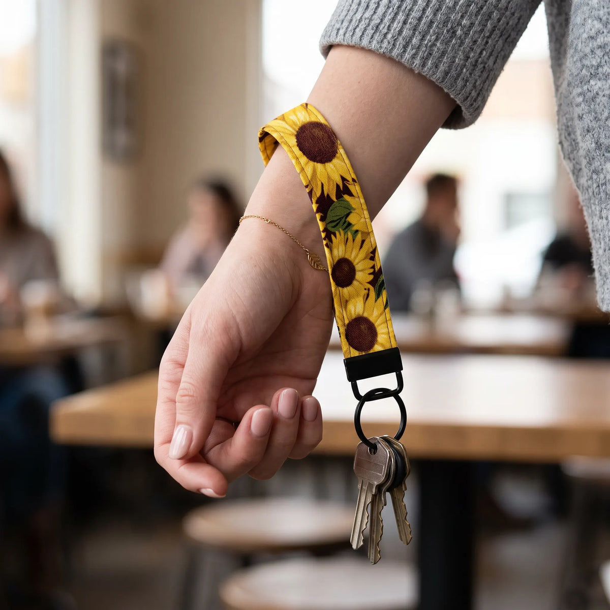 Sunflower Keychain Wristlet