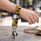 Sunflower Buffalo Plaid Keychain Wristlet