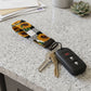 Sunflower Buffalo Plaid Keychain Wristlet