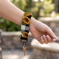 Sunflower Buffalo Plaid Keychain Wristlet