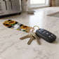 Sunflower Buffalo Plaid Keychain Wristlet