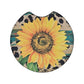 Sunflower Leopard Print 2 Pack Neoprene Car Coaster Set