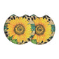 Sunflower Leopard Print 2 Pack Neoprene Car Coaster Set