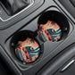 Surfboards & Palm Trees 2-Pack Neoprene Car Coaster Set