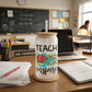 Teach Love Inspire 16oz Frosted Glass Can Set