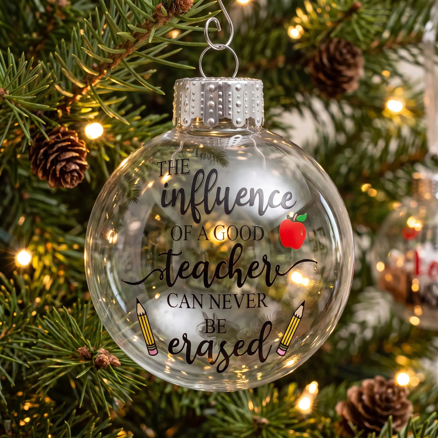 Influence of a Good Teacher Double Pencil Christmas Ornament