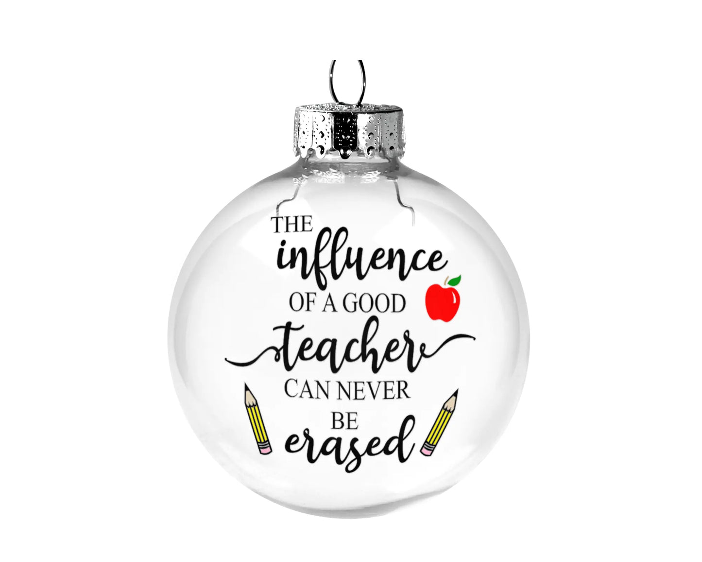 The Influence of a Good Teacher Double Pencil Christmas Ornament