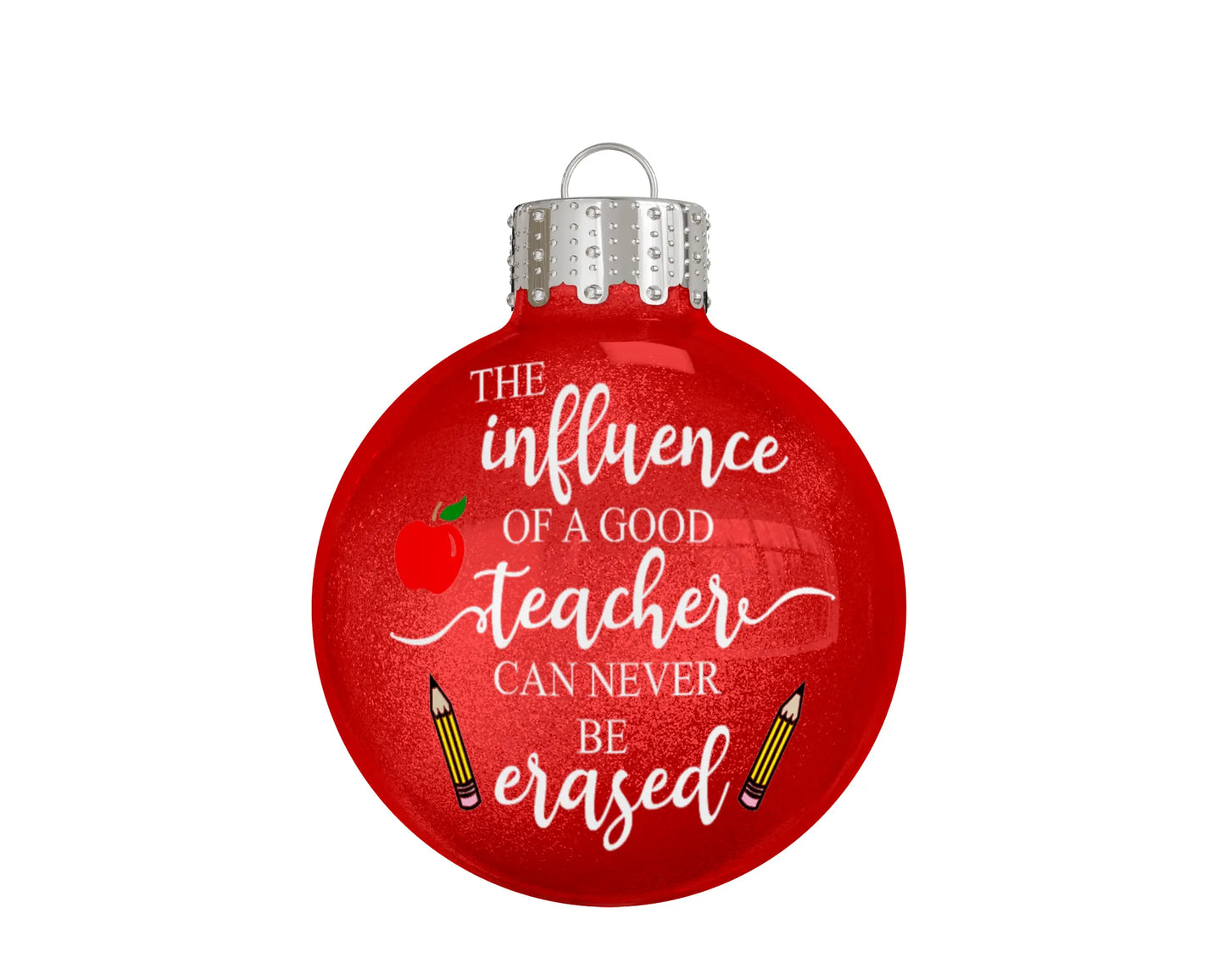 The Influence of a Good Teacher Double Pencil Christmas Ornament