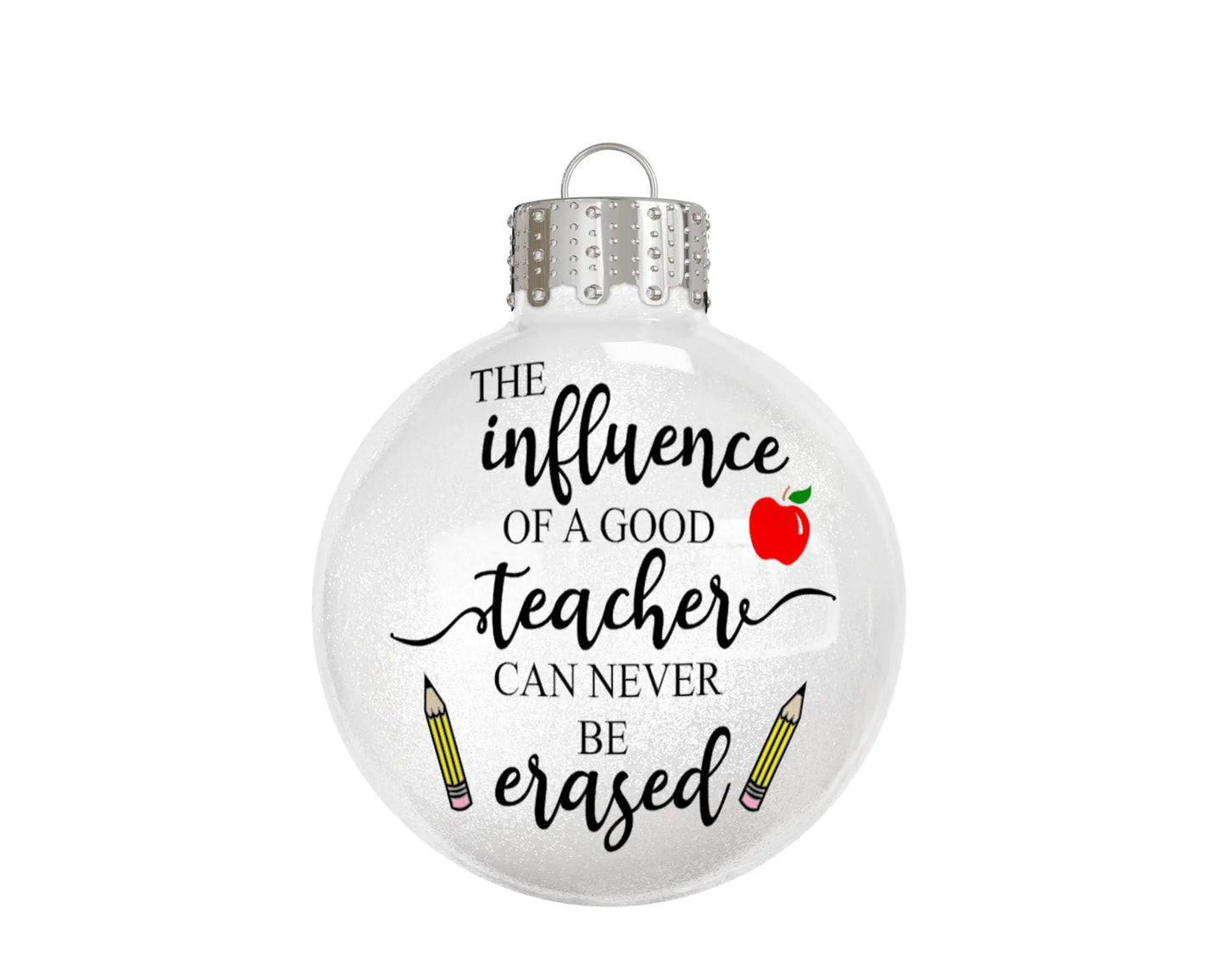 The Influence of a Good Teacher Double Pencil Christmas Ornament