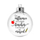 The Influence of a Good Teacher Apple Pencil Glass Ball Christmas Ornament