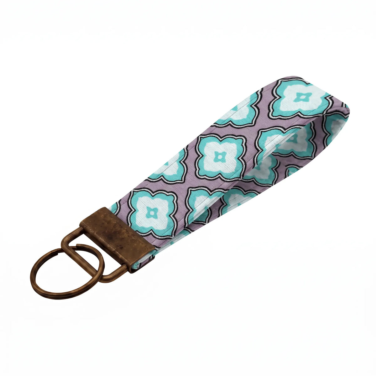 Geometric Quatrefoil Keychain Wristlet