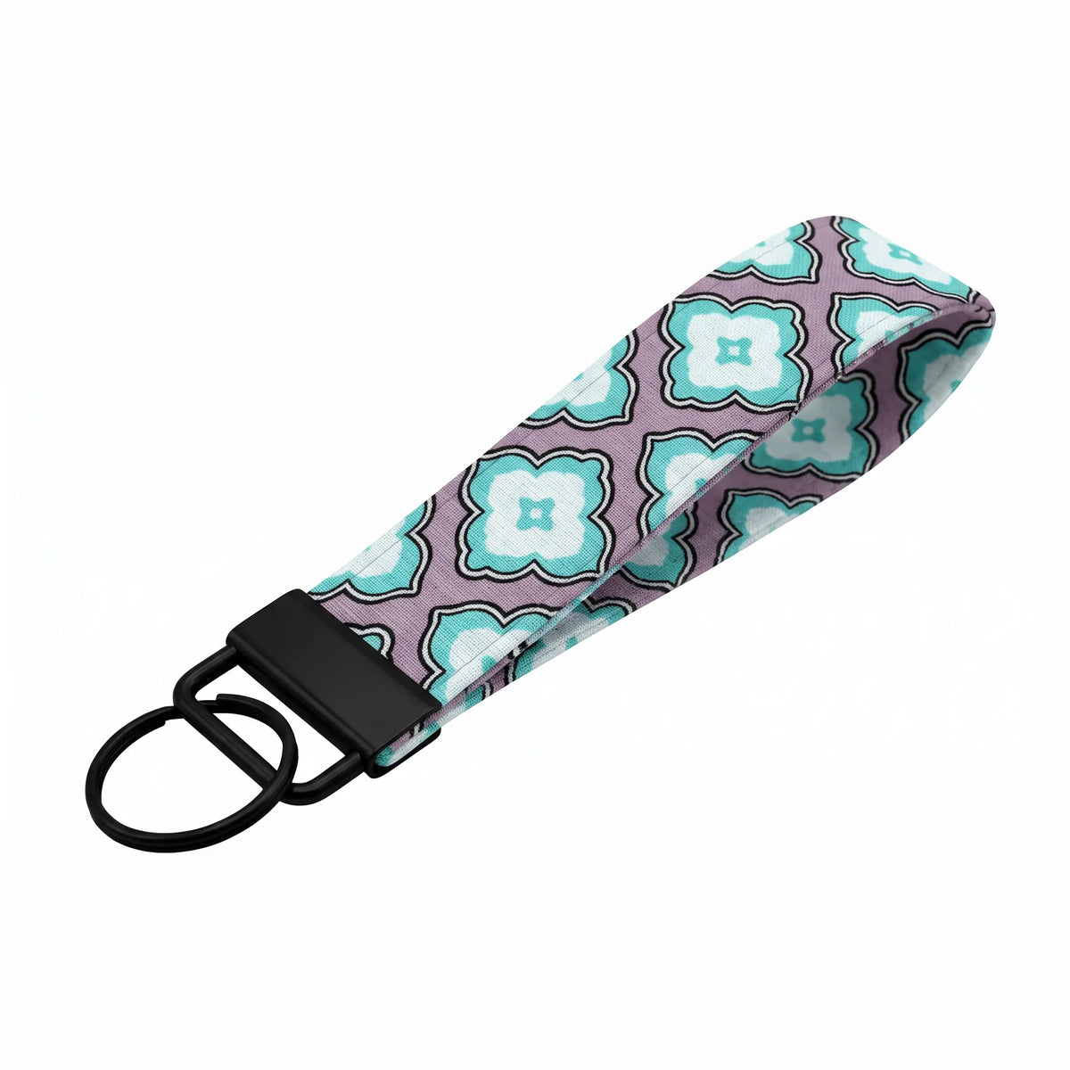 Geometric Quatrefoil Keychain Wristlet