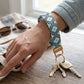 Geometric Quatrefoil Keychain Wristlet