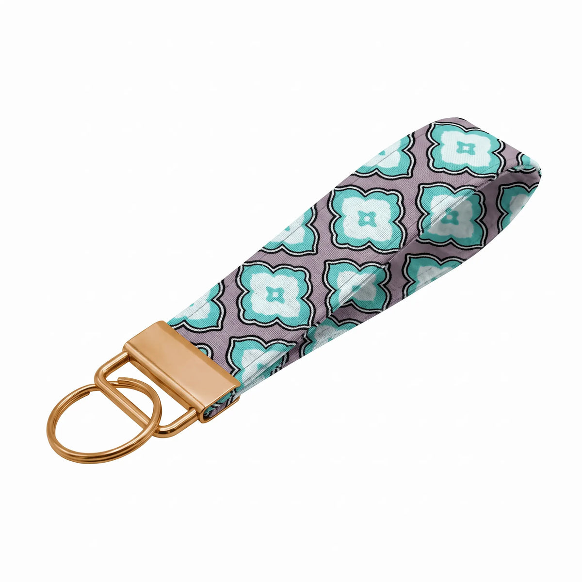 Geometric Quatrefoil Keychain Wristlet