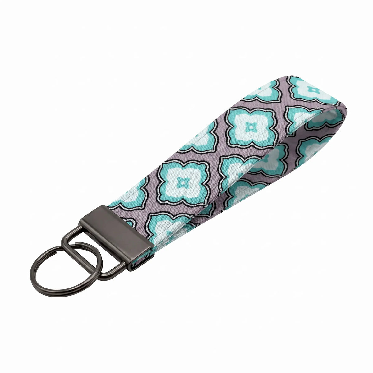 Geometric Quatrefoil Keychain Wristlet