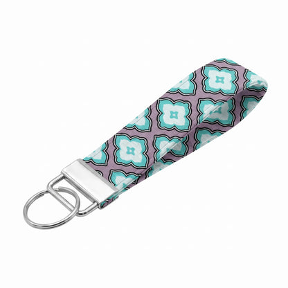Geometric Quatrefoil Keychain Wristlet