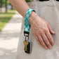 Teal Plaid Keychain Wristlet
