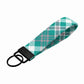 Teal Plaid Keychain Wristlet