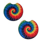 Retro Tie-Dye Spiral 2-Pack Neoprene Car Coaster Set