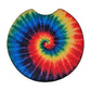 Retro Tie-Dye Spiral 2-Pack Neoprene Car Coaster Set
