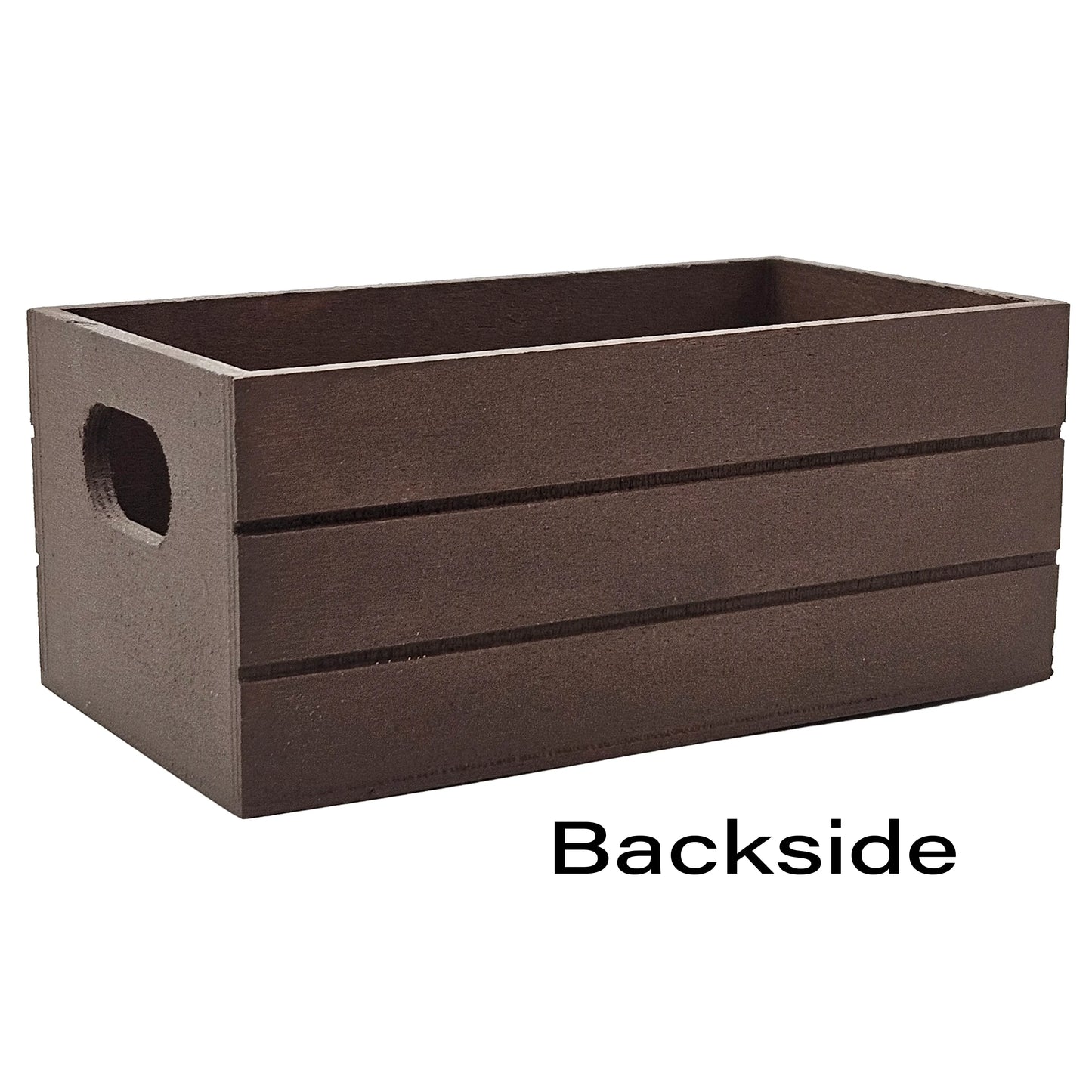 Christmas Tree Farm Brown Design Holiday Wood Mini Crate