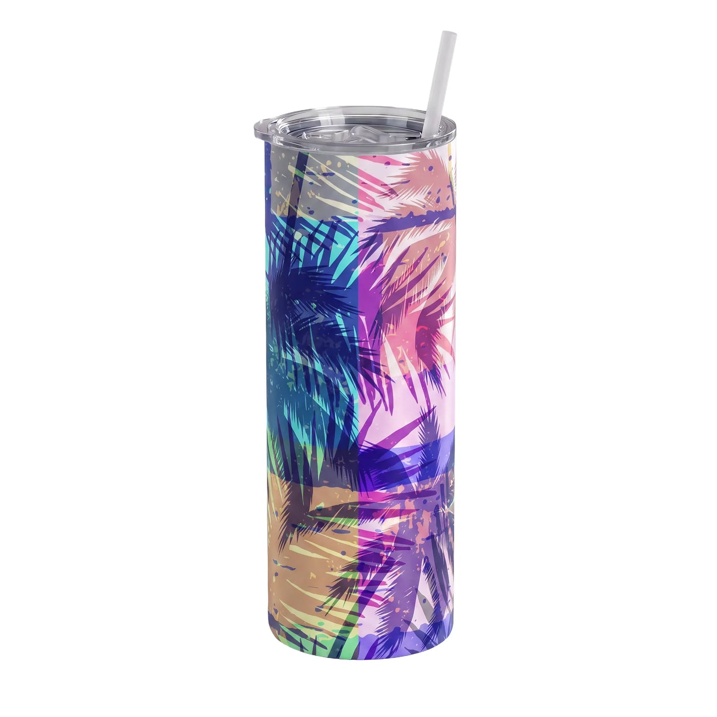 Abstract Tropical Palm Trees 20oz Skinny Tumbler