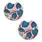 Tropical Teal Leaves 2 Pack Neoprene Car Coaster Set