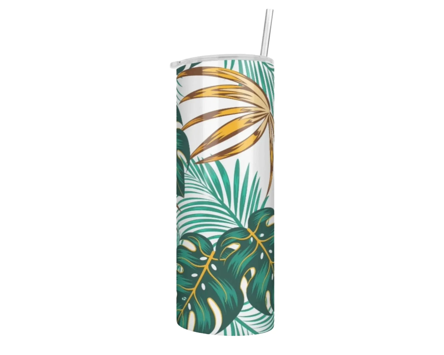 20 oz Tropical Monstera Leaves Sublimation Tumbler