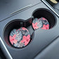 Tropical Monstera & Hibiscus 2-Pack Neoprene Car Coaster Set