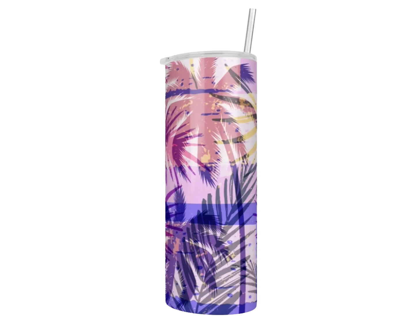 20 oz Tropical Abstract Palm Tree Sublimation Tumbler