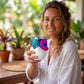 Tropical Hibiscus & Monstera Leaf 12oz Insulated Wine Tumbler