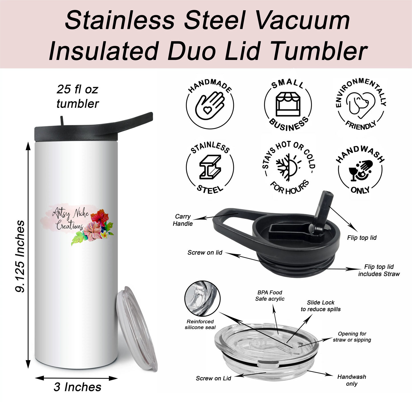 Firefighter Maltese Cross Distressed American Flag Axe Sublimation Tumbler