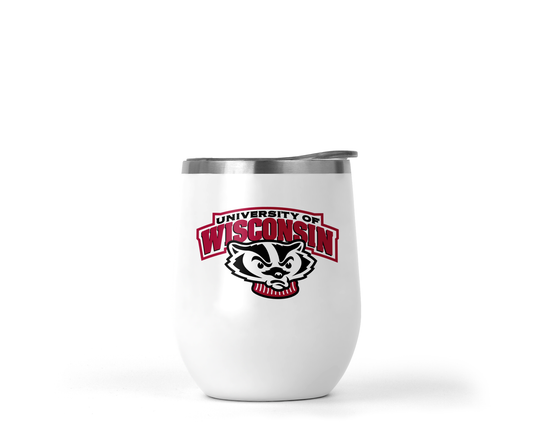 12 oz Sublimation Wine Tumbler University of Wisconsin - Imperfect