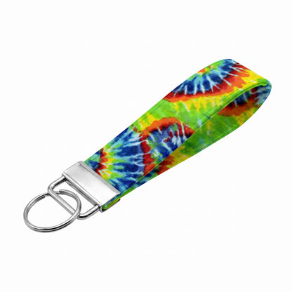 Colorful Tie-Dye Keychain Wristlet