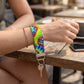Colorful Tie-Dye Keychain Wristlet