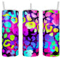 20 oz Vibrant Leopard Print Splashed Paint Sublimation Tumbler - Imperfect